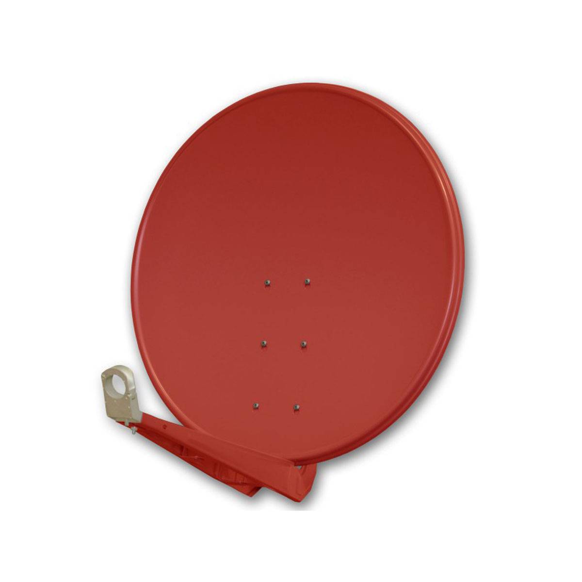 PremiumX DELUXE100 SAT Anlage 100cm Alu Rot Twin LNB 2 Teilnehmer Sky Full HD 3D TV Set