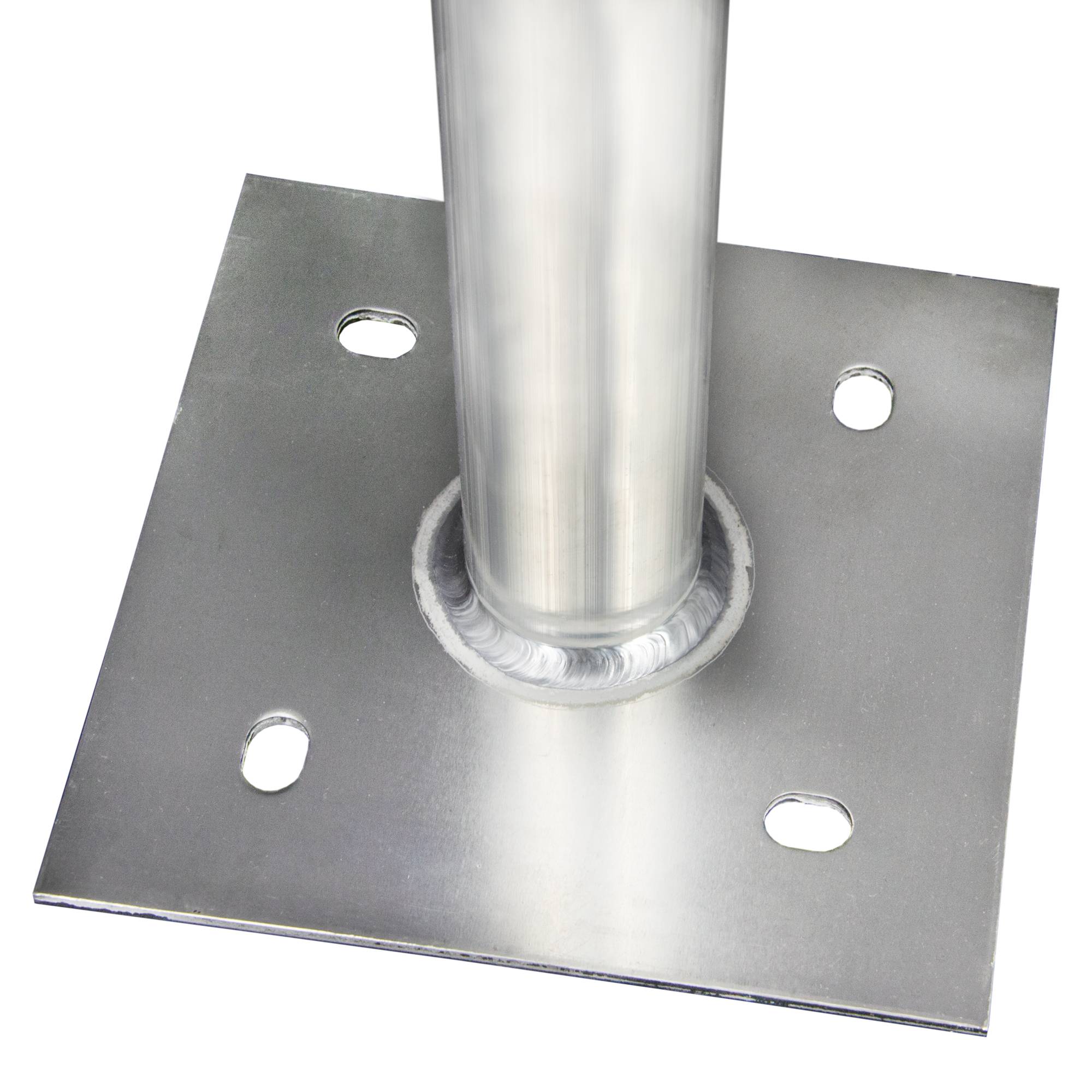 Premium X Standfuß 100cm Ø 50mm Aluminium SAT Antennen-Mast Rohr-Ständer Mastfuß Flachdach Halterung für Satellitenschüssel