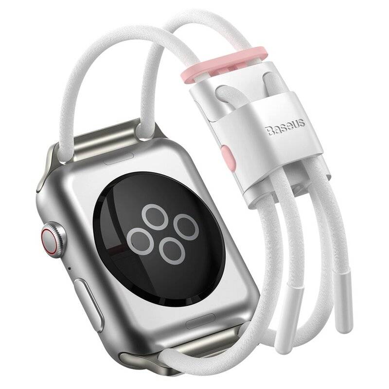 Baseus Band Verschluss Uhrenarmband Band Ersatz kompatibel mit Apple Watch 4/5 - Serie 3/2/1 - 42 mm / 44 mm Weiß