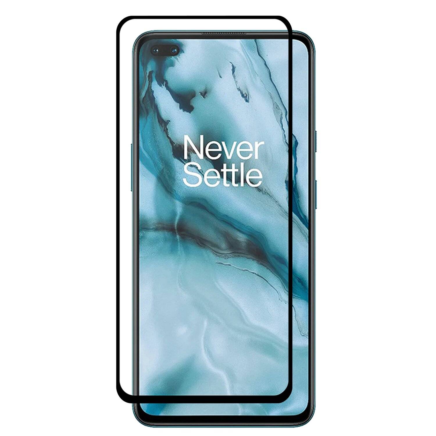 5D Schutz Glas kompatibel mit OnePlus Nord Curved Schutz Folie Vollständig Klebend und Abdeckung