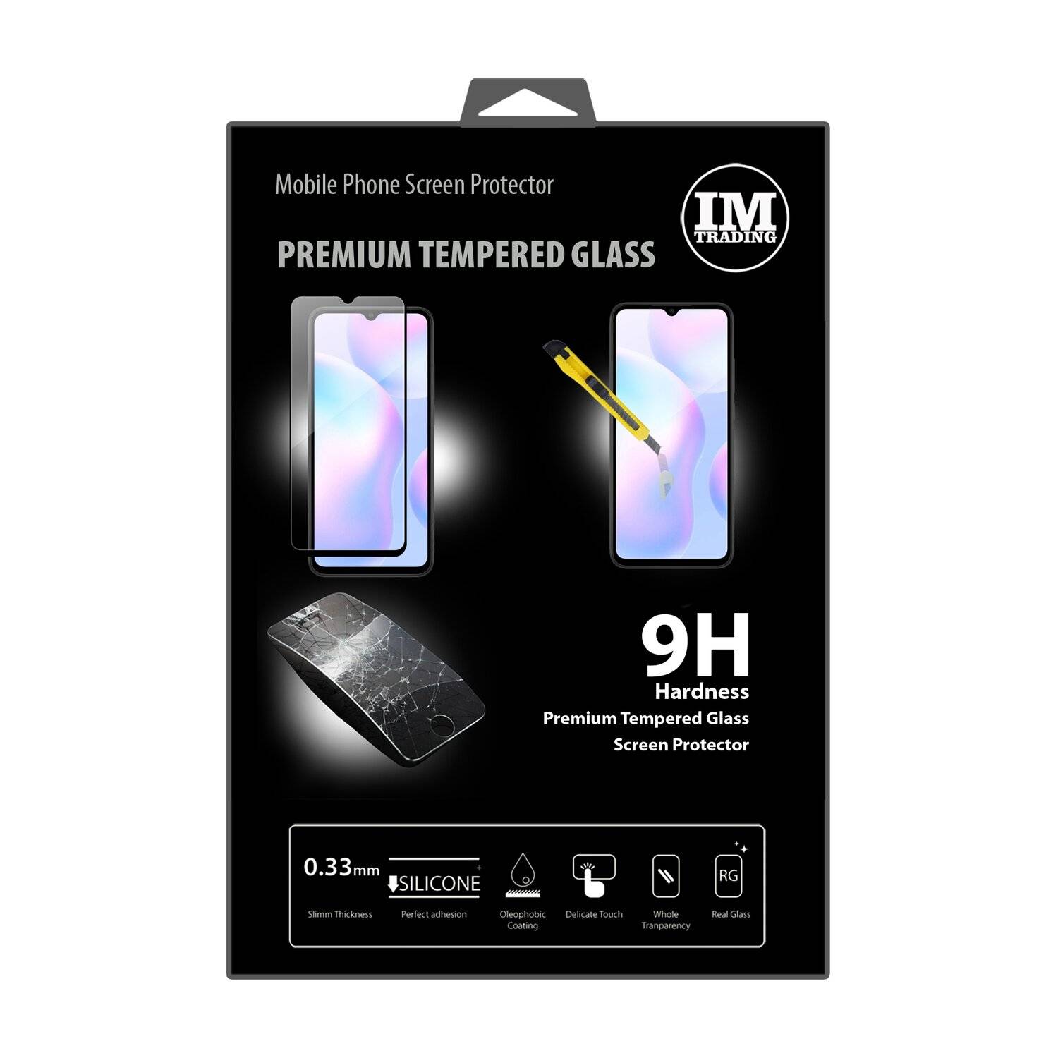 5D Schutz Glas kompatibel mit XIAOMI REDMI 9C Curved Schutz Folie Vollständig Klebend und Abdeckung
