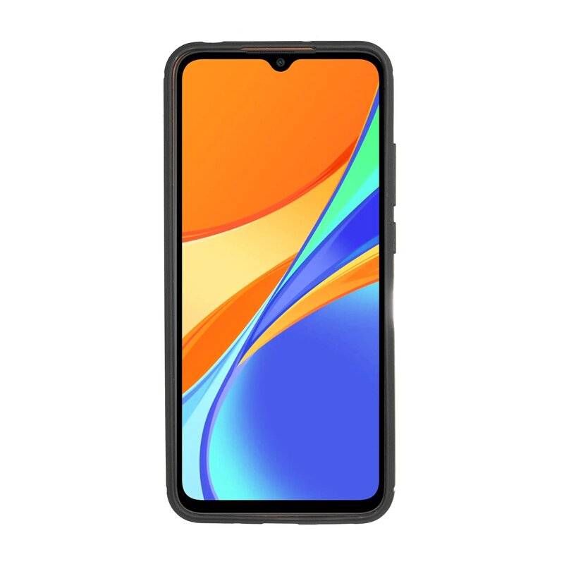 Silikon Hülle Carbon kompatibel mit XIAOMI REDMI 9C Case TPU Soft Handyhülle Cover Schutzhülle Schwarz