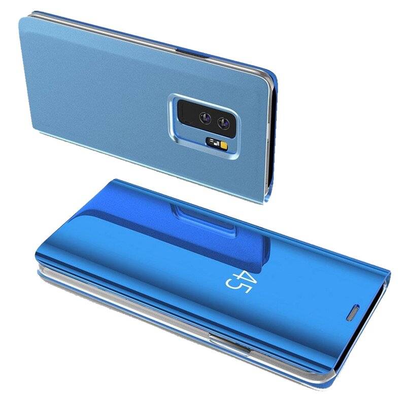 Smart View Spiegel Mirror Smart Cover Schale Etui kompatibel mit SAMSUNG GALAXY A21S (A217F) Schutzhülle Clear Blau