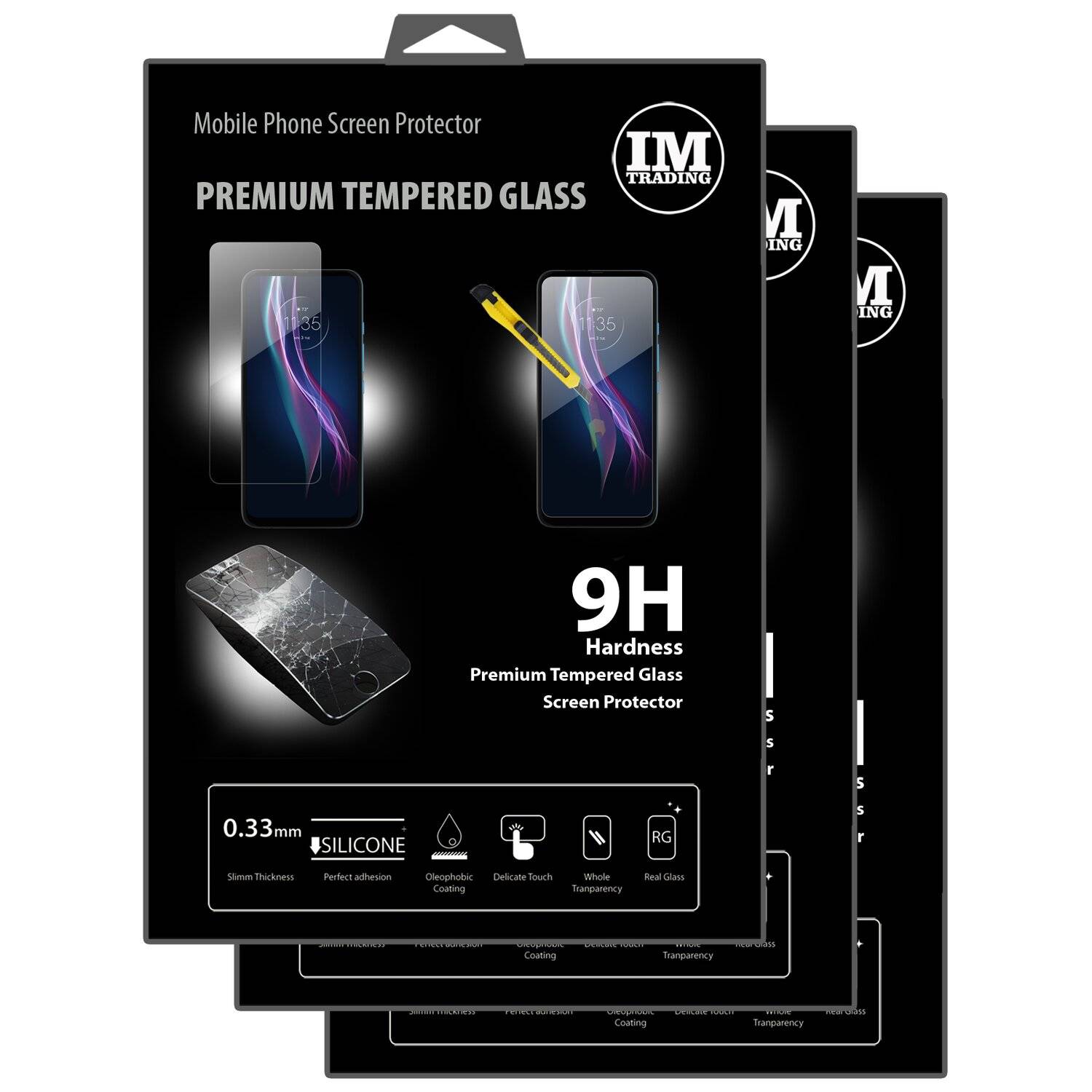 3X Schutz Schutz Glas 9H Tempered Glass Display Schutz Folie Glas Screen Protector Motorola One Fusion Plus