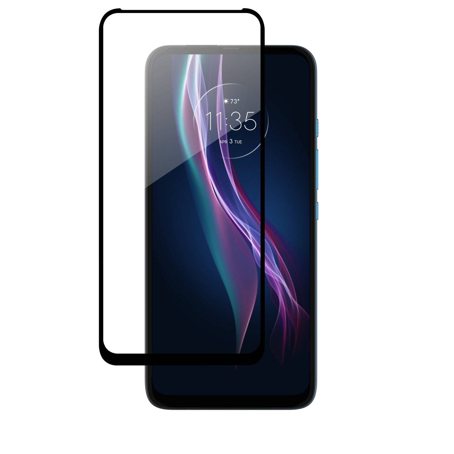 5D Schutz Glas MOTOROLA ONE FUSION PLUS Curved Schutz Folie Vollständig Klebend und Abdeckung