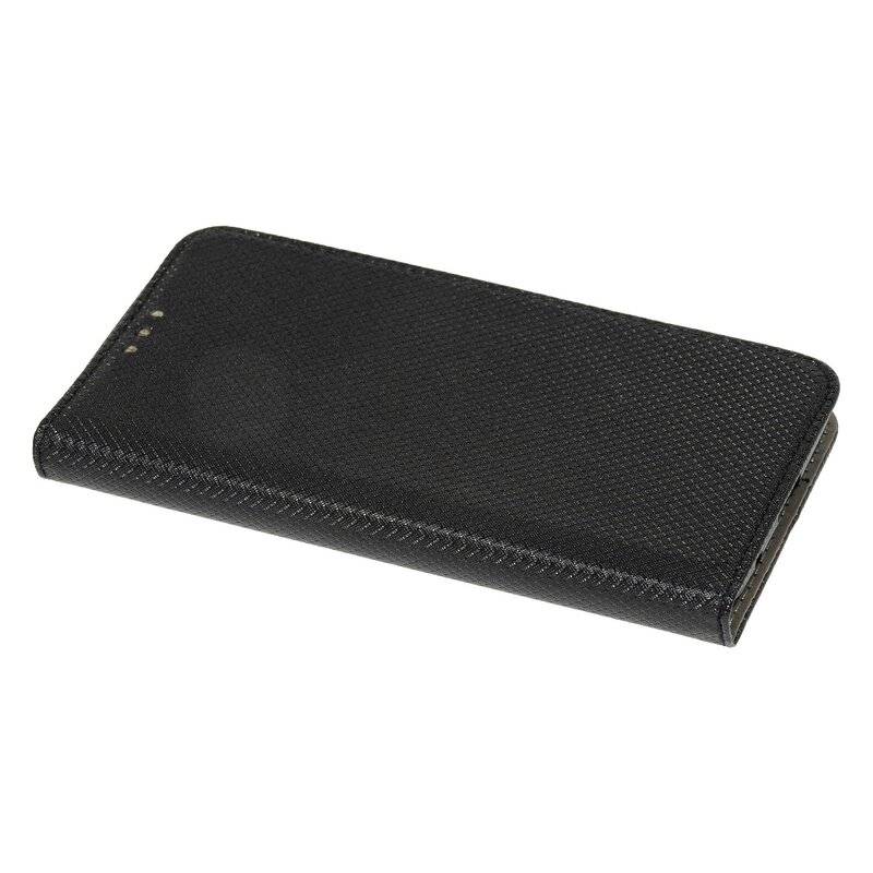 Buch Tasche "Fancy" MOTOROLA MOTO E6s Handy Hülle Etui Brieftasche Schutzhülle mit Standfunktion, Kartenfach Schwarz