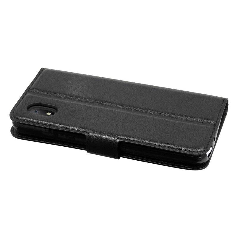 Buch Tasche "Fancy" Alcatel 1B ( 2020 ) Handy Hülle Etui Brieftasche Schutzhülle mit Standfunktion, Kartenfach Schwarz