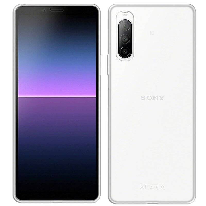 Silikon Hülle Basic Sony Xperia 10 II Case TPU Soft Handy Cover Schutz Transparent