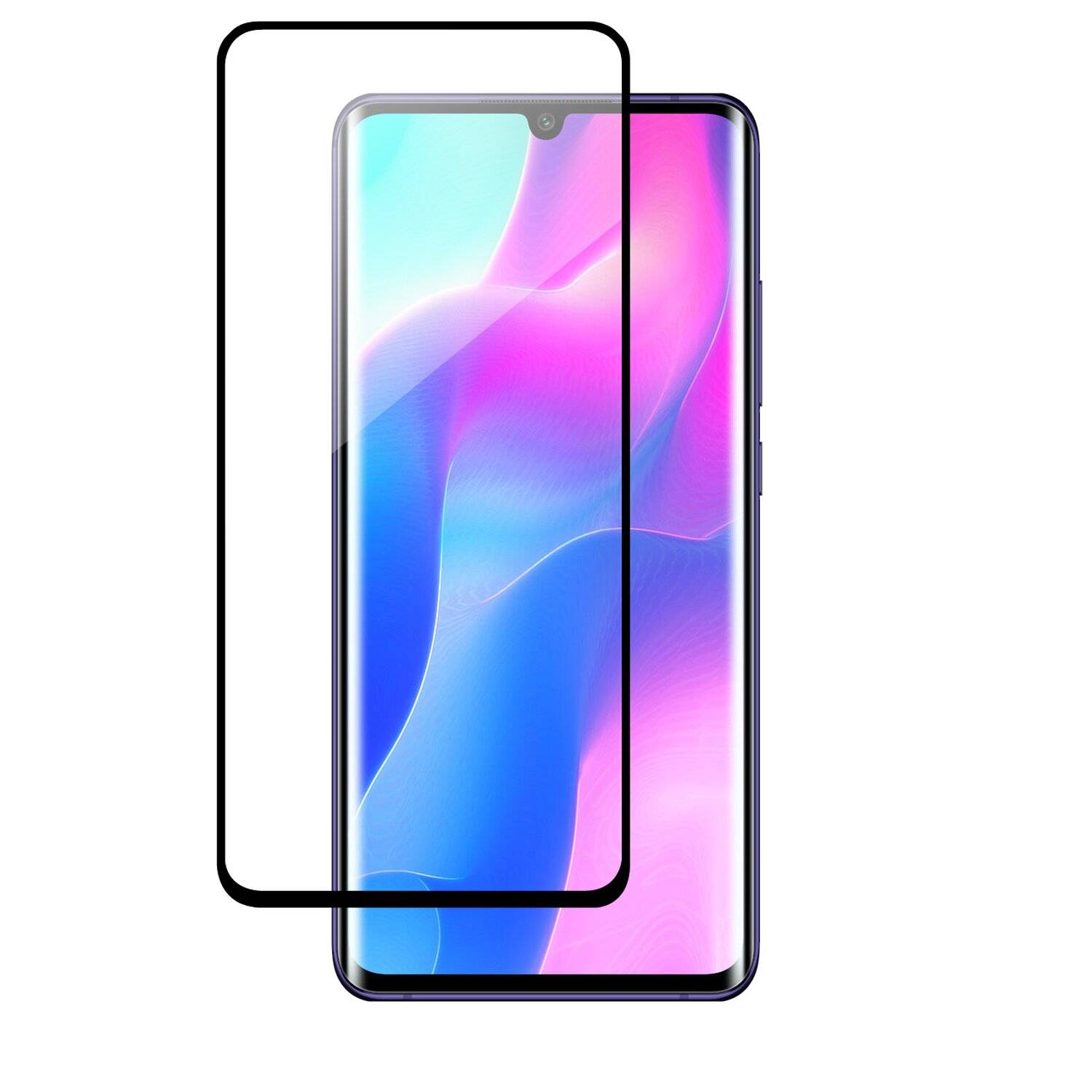 5D Schutz Glas XIAOMI MI NOTE 10 LITE Curved Schutz Folie Vollständig Klebend und Abdeckung