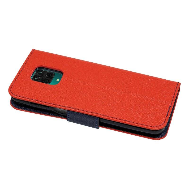 Buch Tasche "Fancy" XIAOMI REDMI NOTE 9 PRO Handy Hülle Schutzhülle mit Standfunktion, Kartenfach Rot