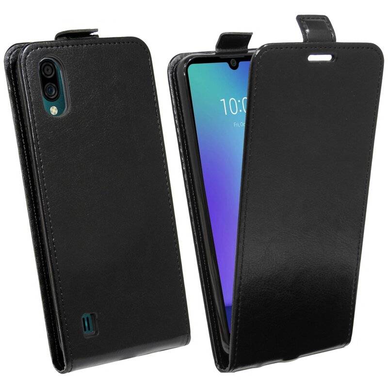 Flip Case ZTE BLADE A5 2020 Handy Tasche vertikal aufklappbar Schutzhülle Klapp Hülle Schwarz