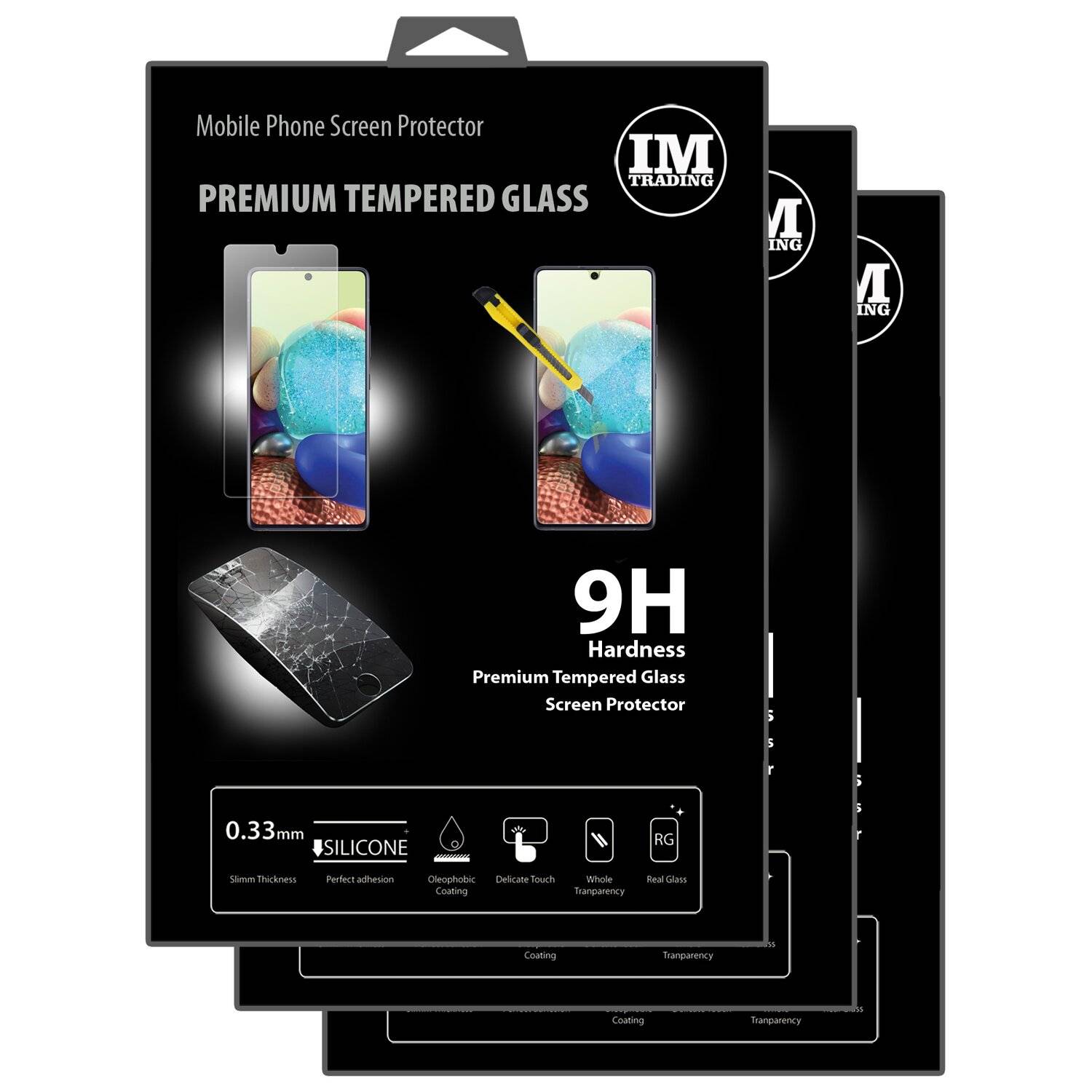 3X Schutz Schutz Glas 9H Tempered Glass Display Schutz Folie Glas Screen Protector Samsung Galaxy A71 5G (A716F)