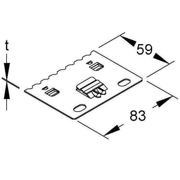 20 Stk. Niedax Adapter-Trennsteg RTPH 50