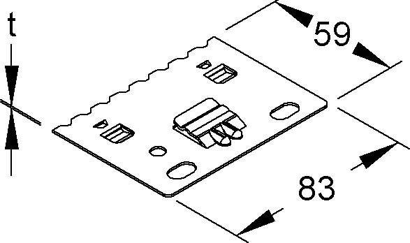 20 Stk. Niedax Adapter-Trennsteg RTPH 50