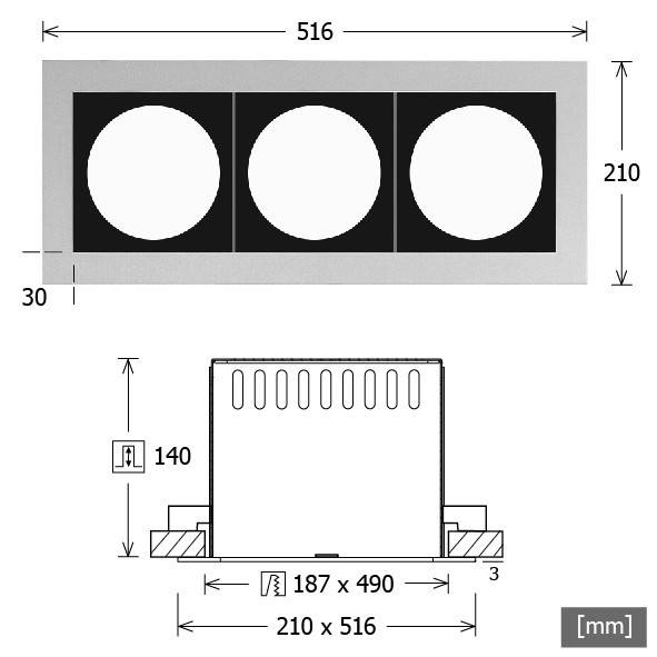 LTS Licht&Leuchten Einbaugehäuse SCER 2.3140 si