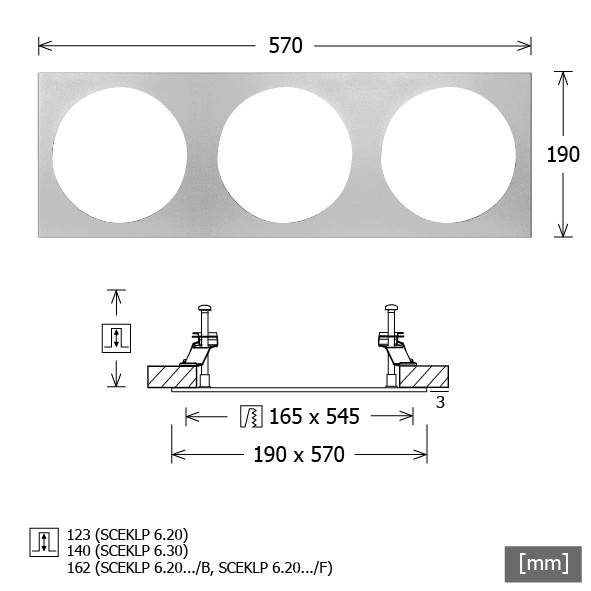 LTS Licht&Leuchten Einbaurahmen SCER 6.300 ws