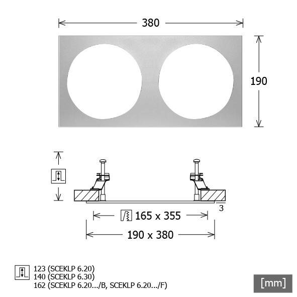 LTS Licht&Leuchten Einbaurahmen SCER 6.200 ws