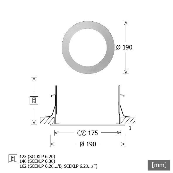 LTS Licht&Leuchten Einbaurahmen SCER 6.111 sw