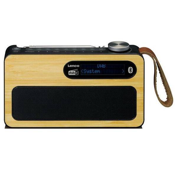 5 Stk. LENCO DAB+ Taschenradio PDR-040 Bamboo Black