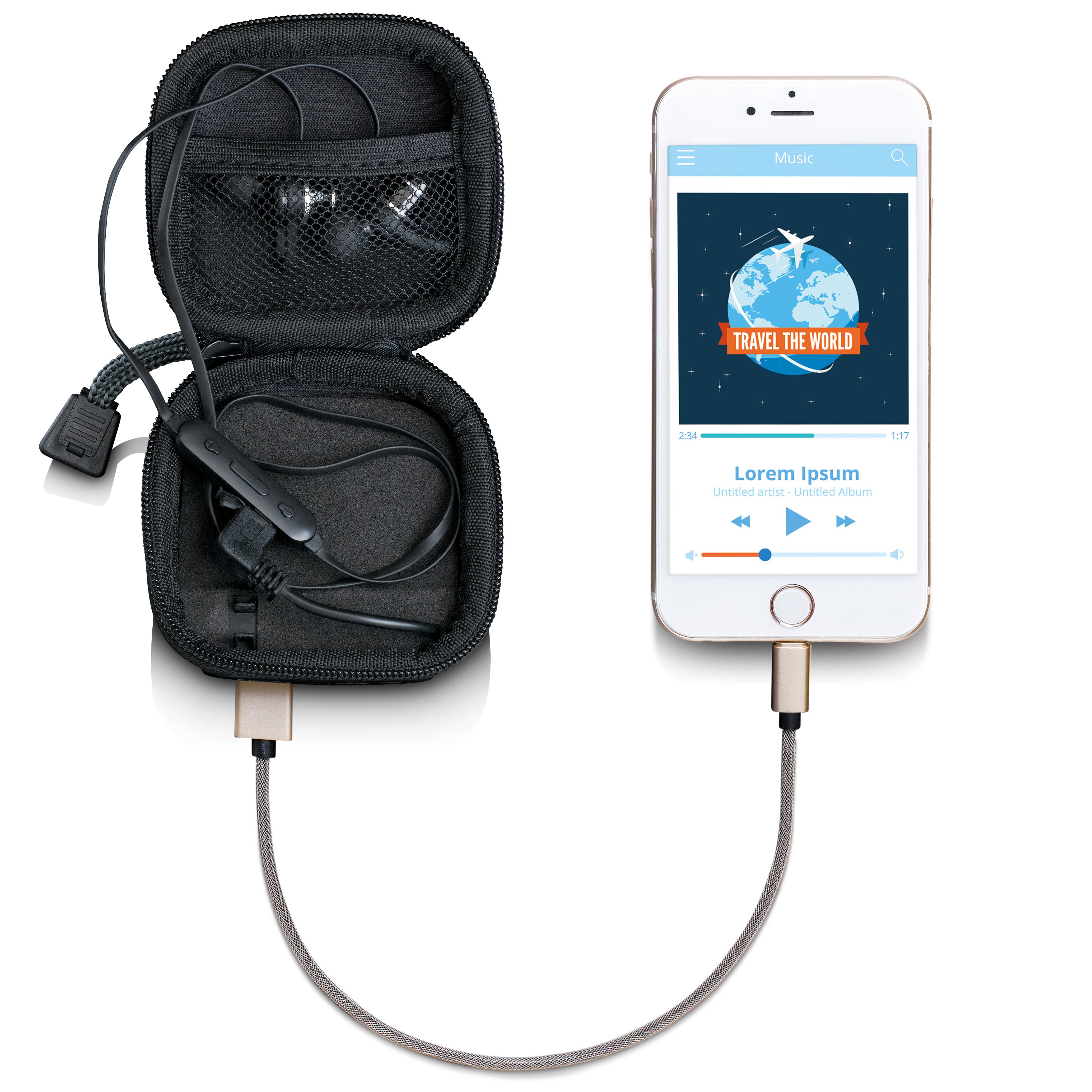 Lenco Tragetasche m.Powerbank PBC-10 Grey