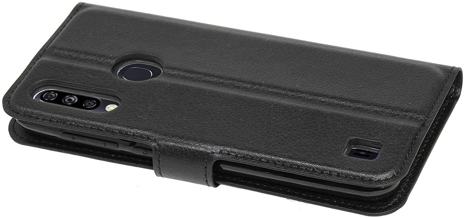 cofi1453® Buch Tasche "Fancy" kompatibel mit ZTE BLADE A7 2020 Handy Hülle Etui Brieftasche Schutzhülle mit Standfunktion, Kartenfach Schwarz