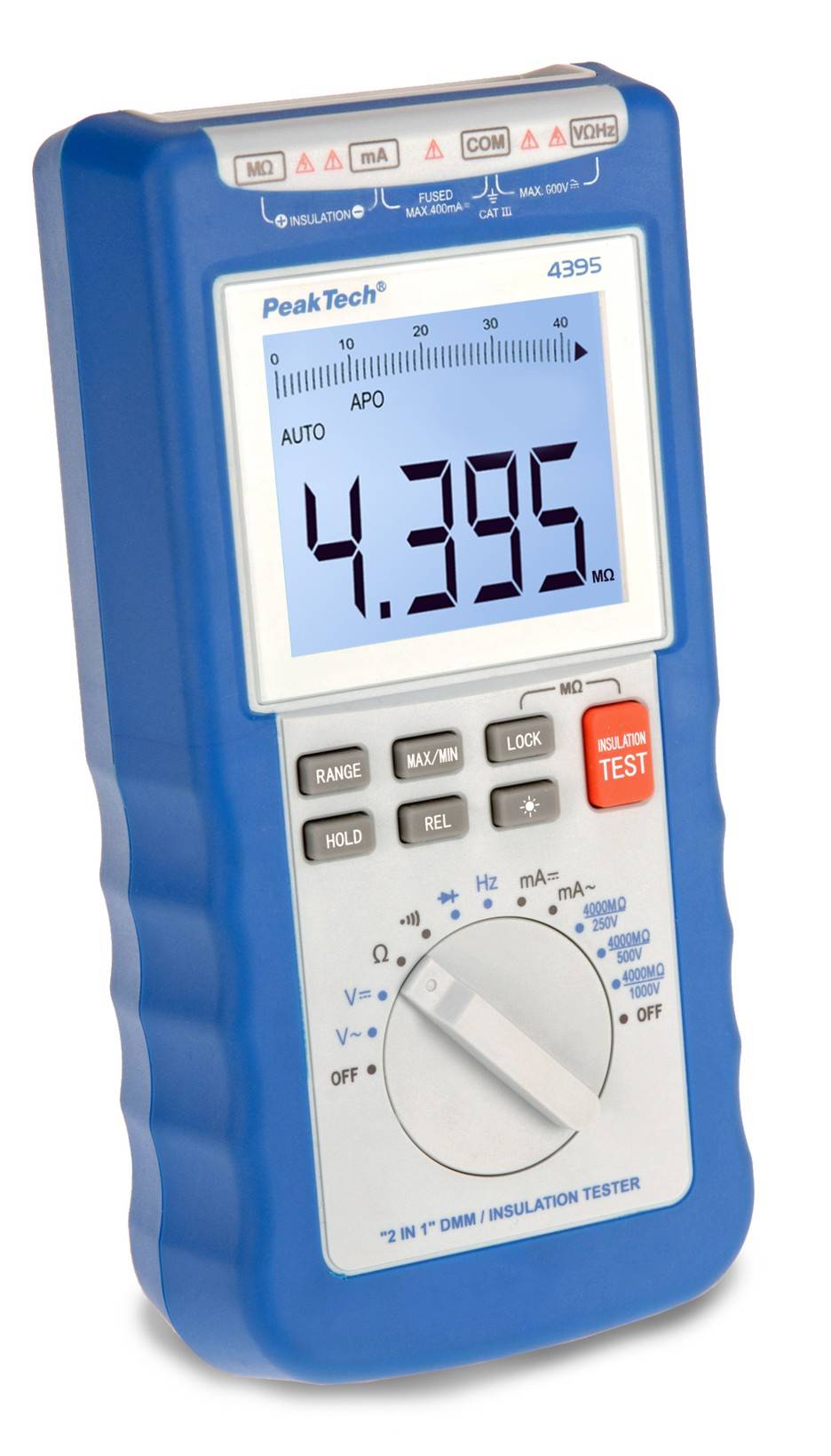 Isolationsgmessgerät ~ 4.000 Counts ~ 250/500/1000 V ~ 4000 Mohm ~ mit DMM