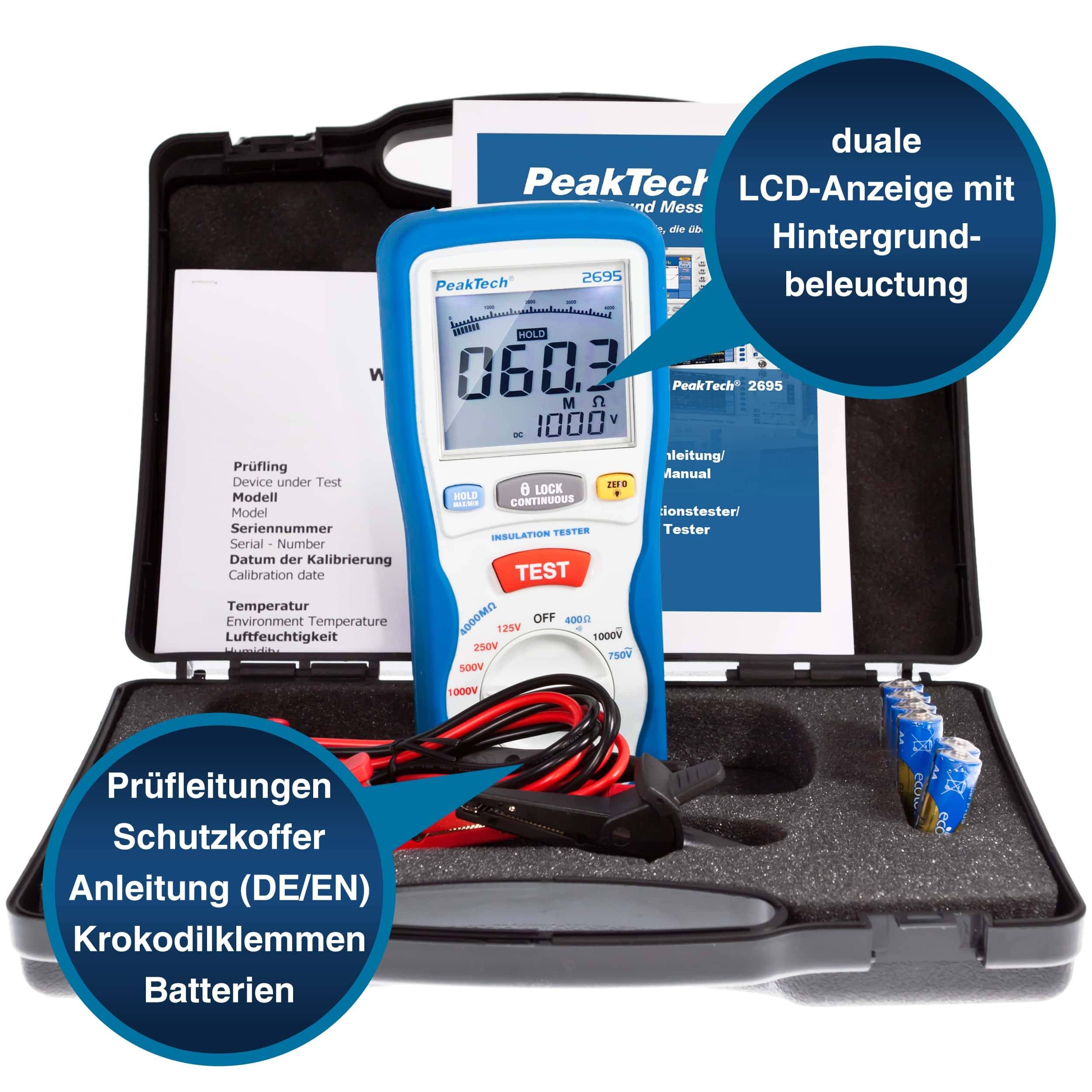 PEAKTECH Isolationsmessgerät, P 2695
