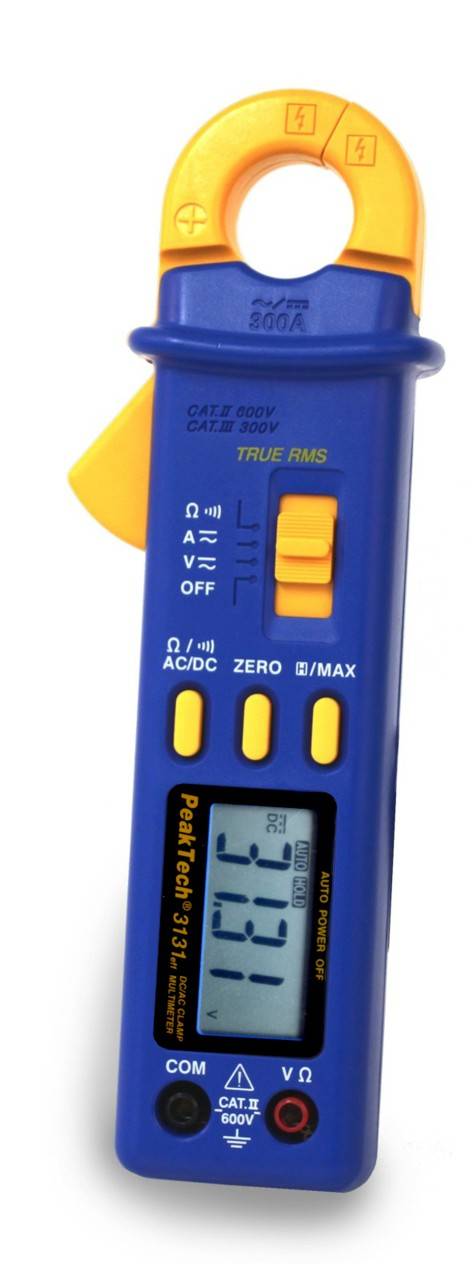 Stromzangenamperemeter ~ 4.000 Counts ~ 300 A AC/DC mit TrueRMS & DMM