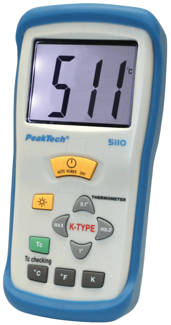Digital-Thermometer ~ 2 CH ~ Typ-K ~ -50 ... +1300°C ~ mit °C/°F Anzeige