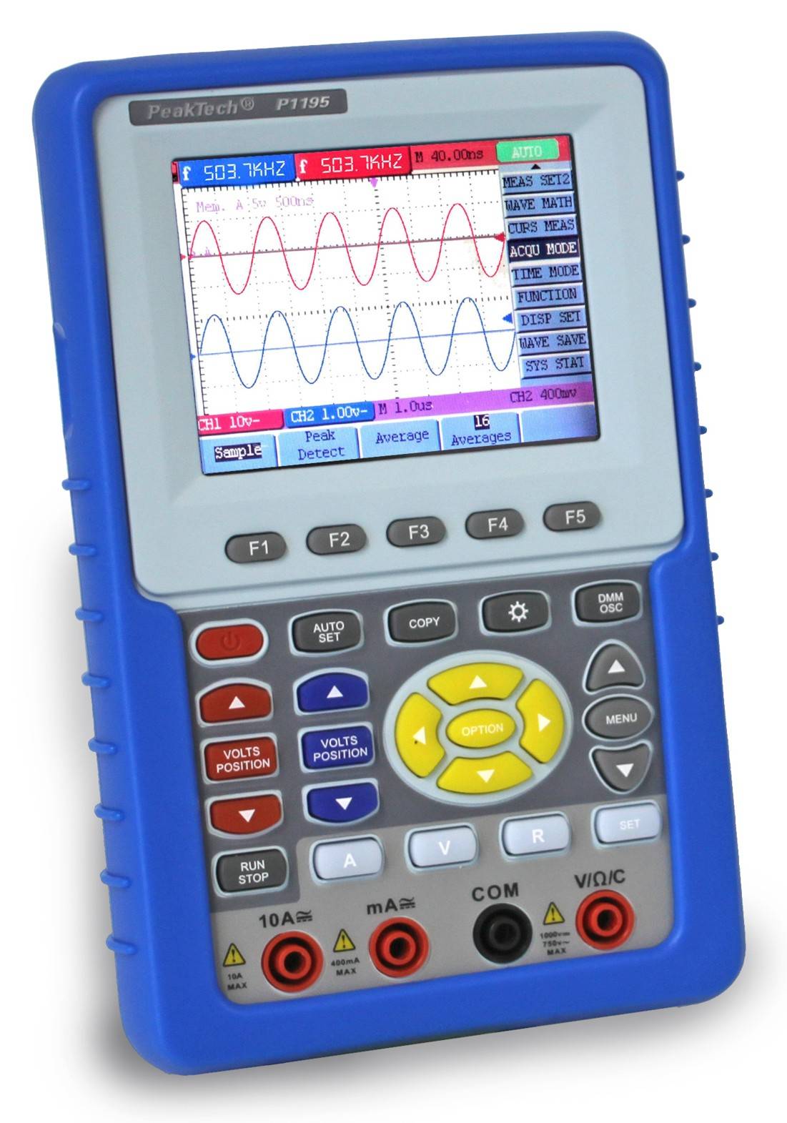 100 MHz / 2 CH ~ 1 GS/s ~ Hand-Oszilloskop mit Digitalmultimeter