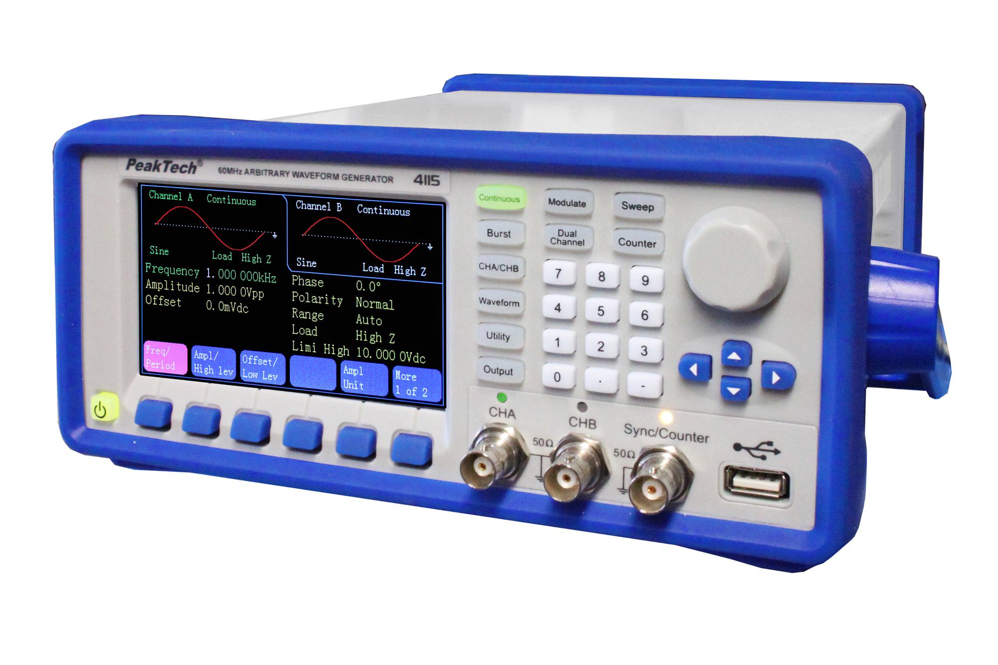 2CH Arbitrary Funktionsgenerator, 1 uHz – 60 MHz
