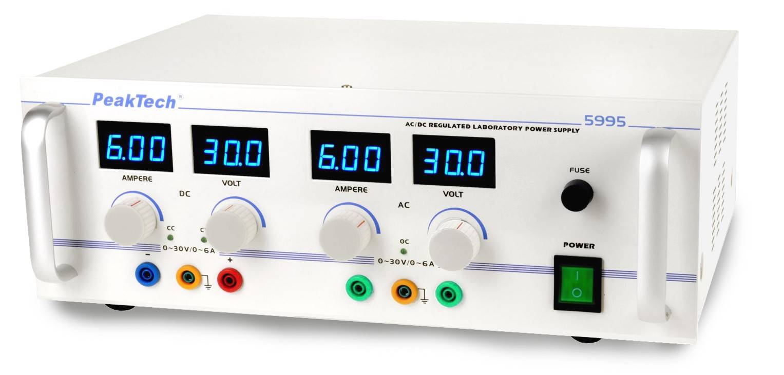 AC/DC Labornetzgerät 0 - 30 V/0 - 6 A