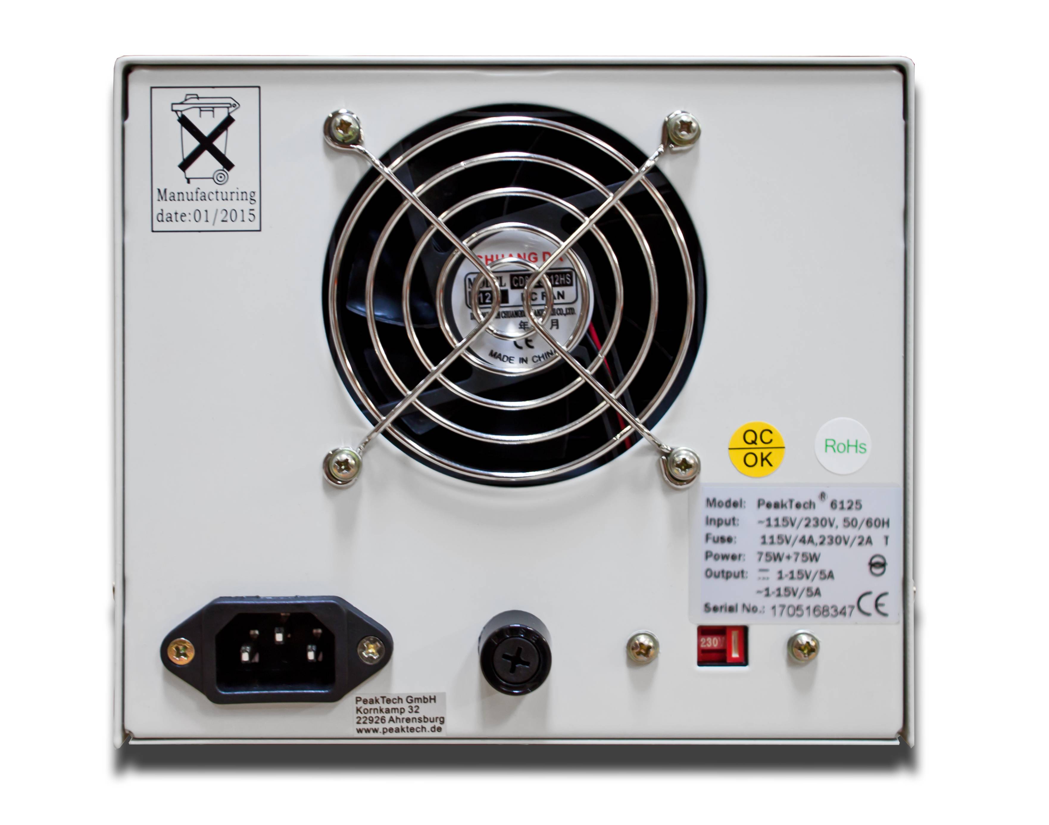 AC/DC Labornetzgerät ~ 1 - 15V / 5 A