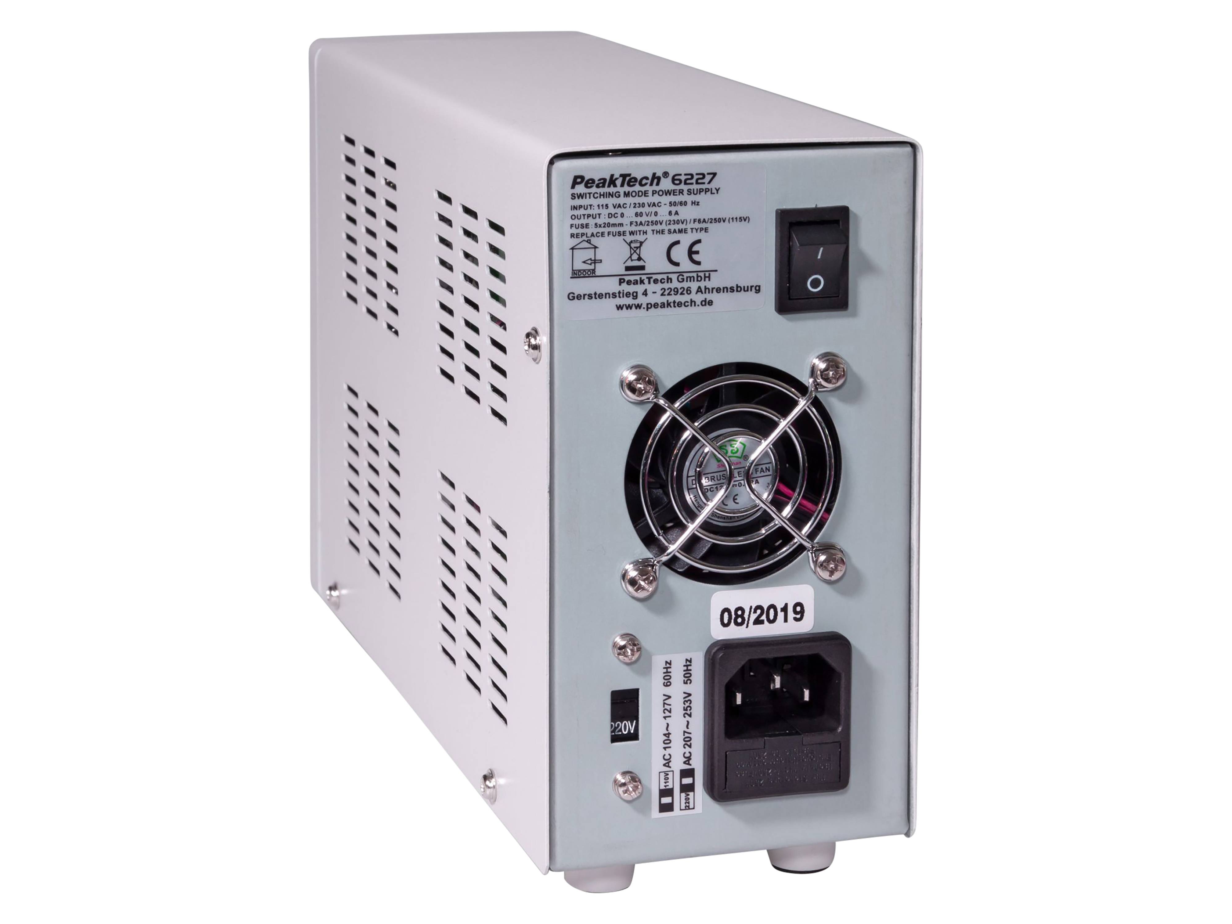 PEAKTECH Labornetzteil P 6227, 0...60 V/ 0...6 A