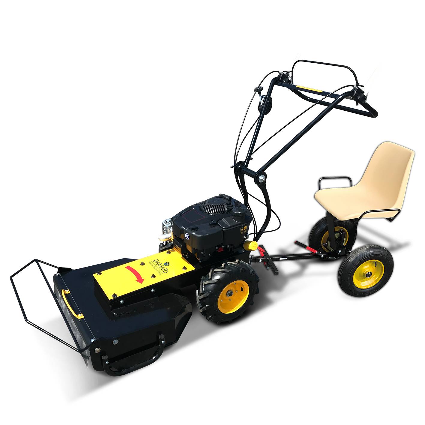 BAMATO fahrbarer Sitz für Hochgrasmäher und Mulcher