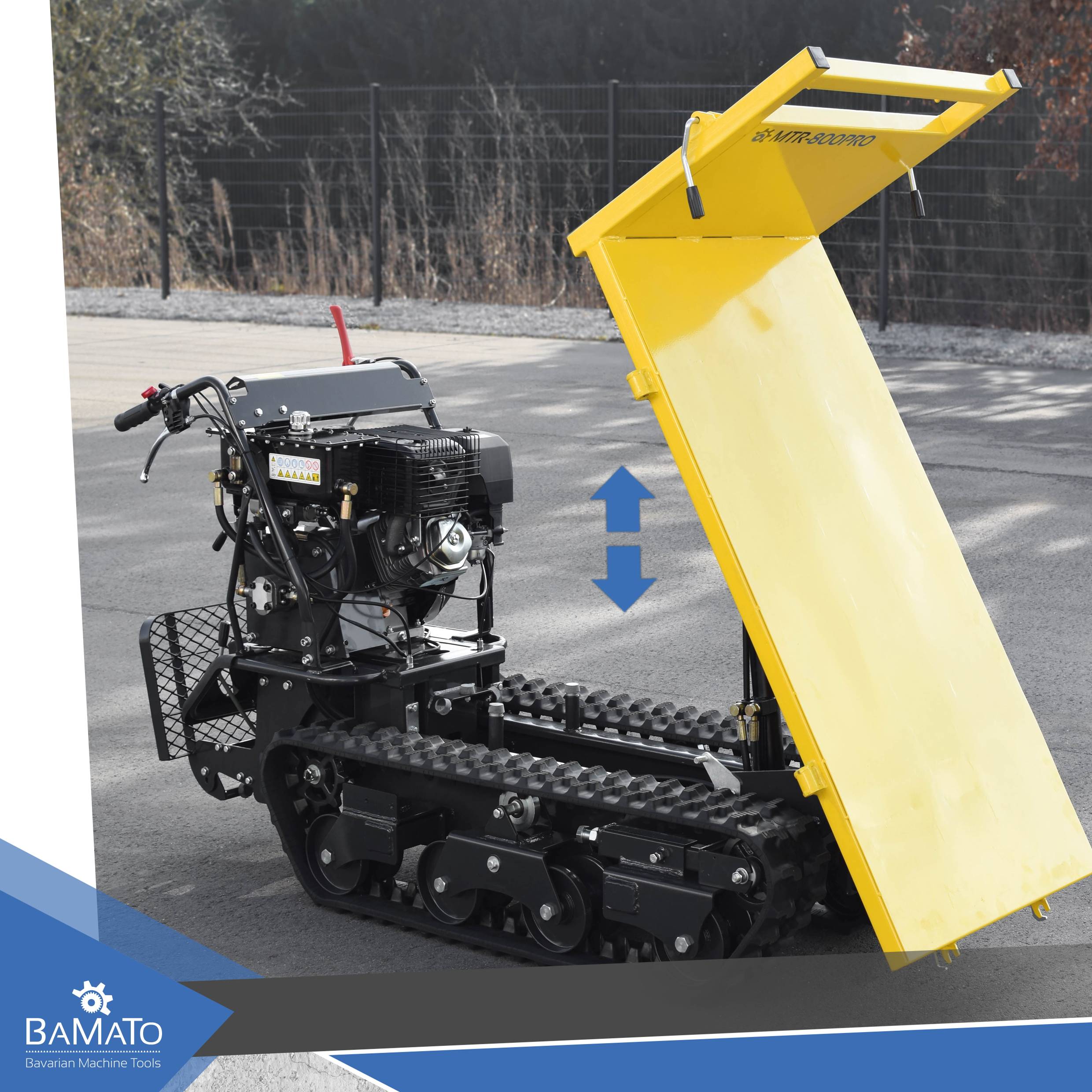 BAMATO Mini Raupendumper MTR-800PRO mit Kipphydraulik und Trittbrett