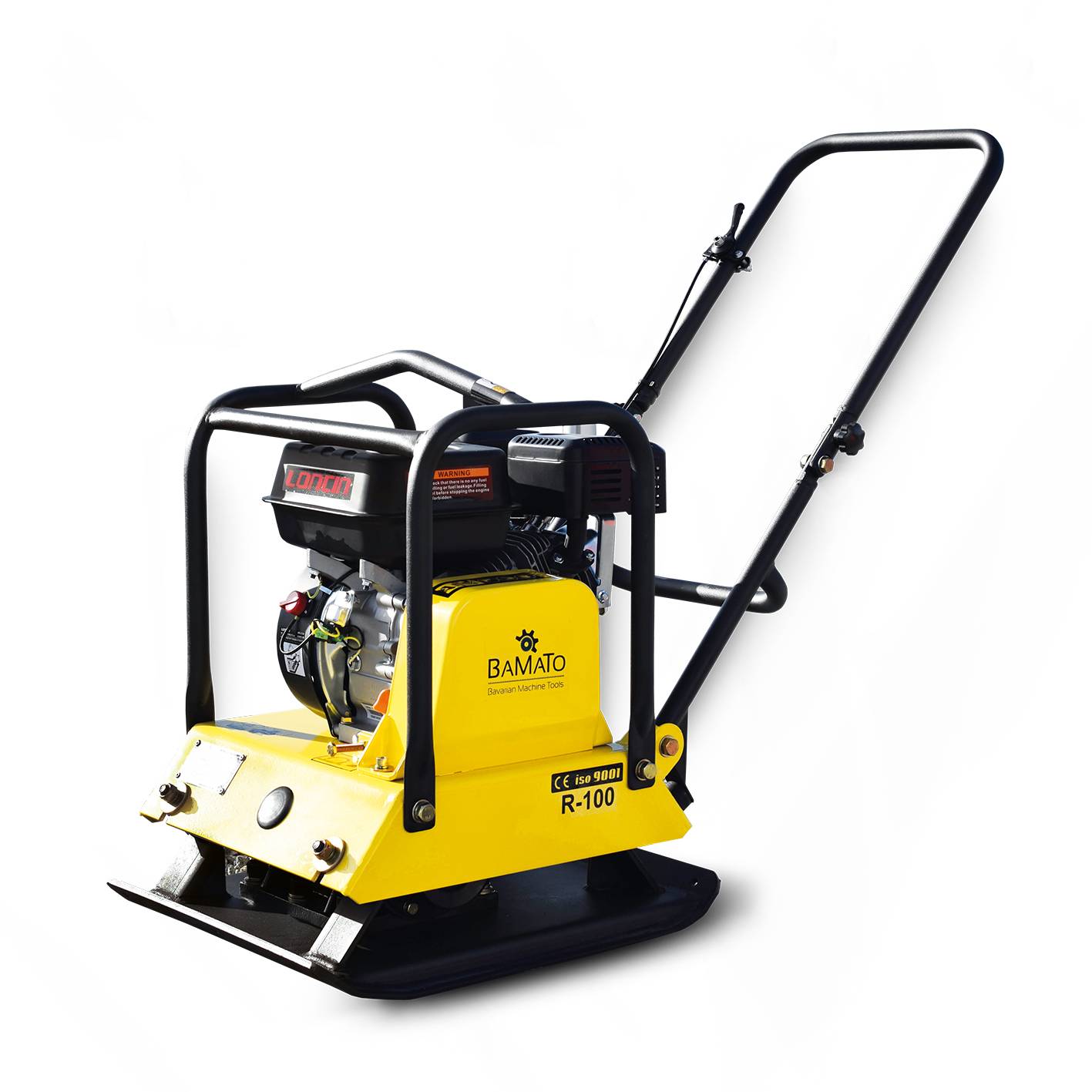 BAMATO Rüttelplatte R-100 mit Gummimatte &amp Zubehörkit