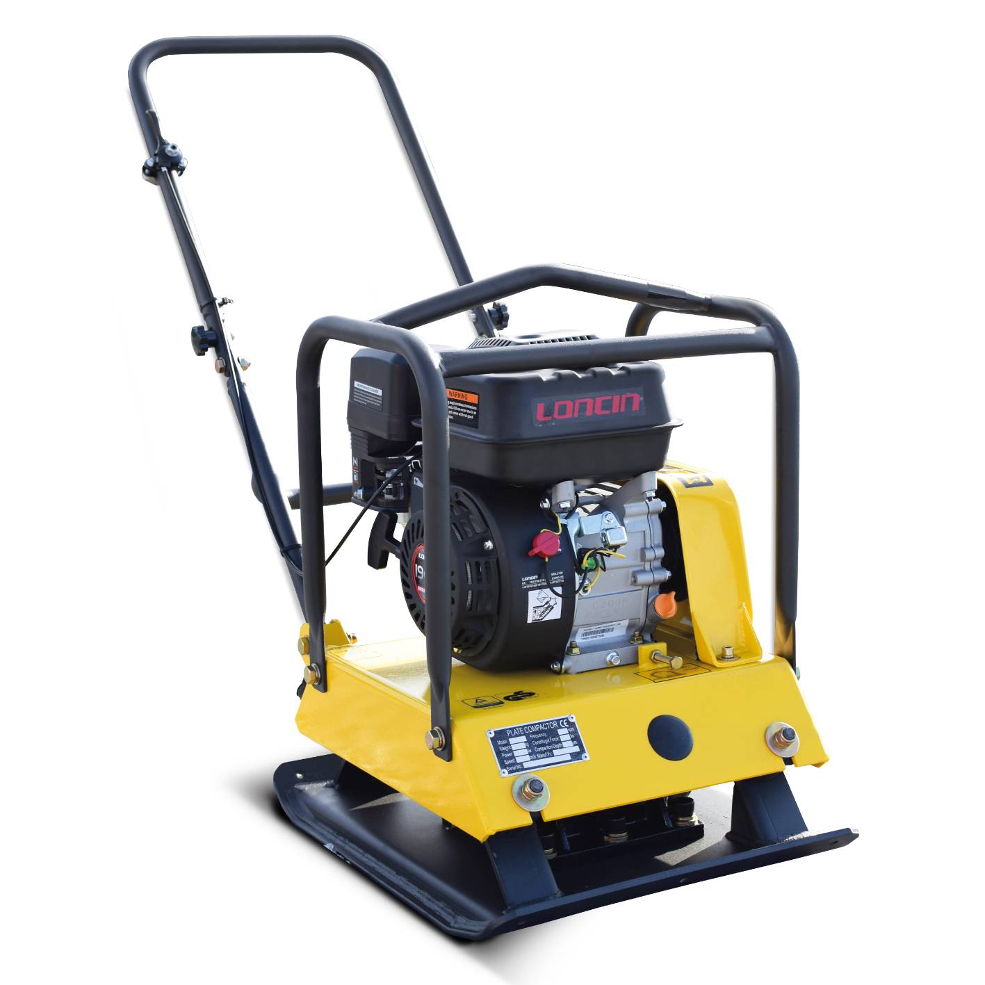 BAMATO Rüttelplatte R-100 mit Gummimatte &amp Zubehörkit