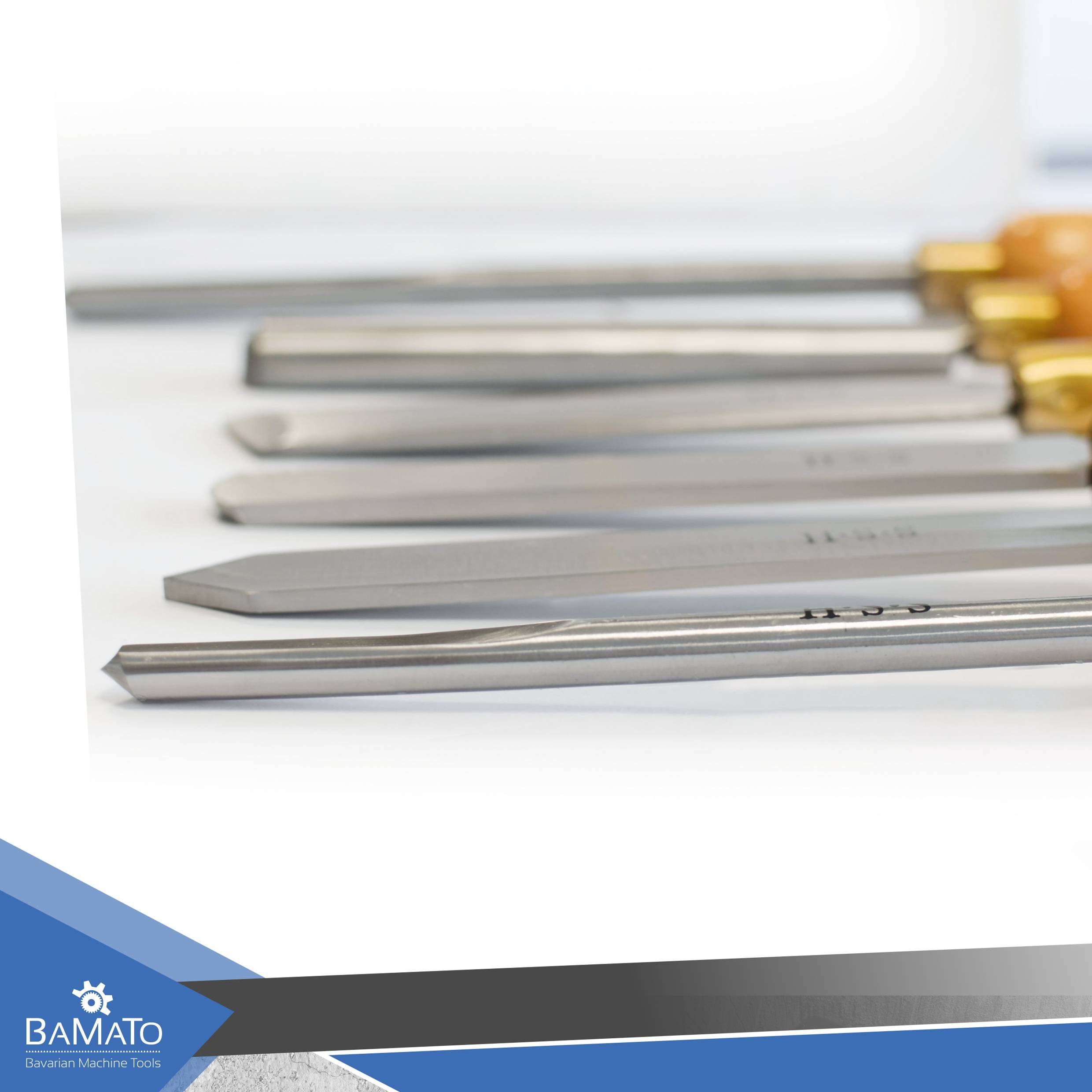 BAMATO HSS-Drechseleisen 6-teilig in Holzbox