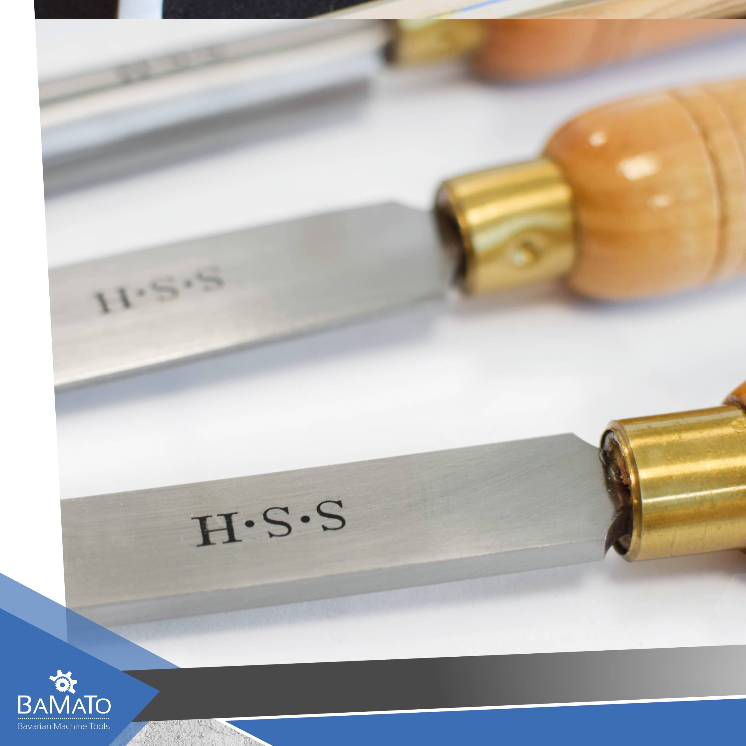 BAMATO HSS-Drechseleisen 6-teilig in Holzbox