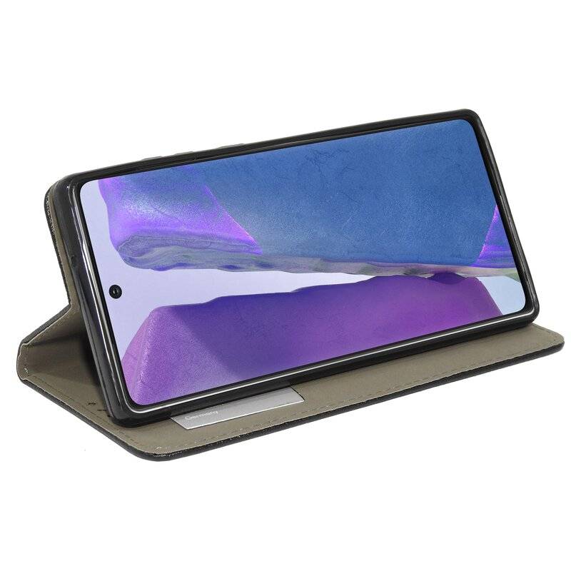Buch Tasche Smart für SAMSUNG GALAXY NOTE 20 N980F Handy Hülle Etui Brieftasche Schutzhülle mit Standfunktion, Kartenfach Schwarz