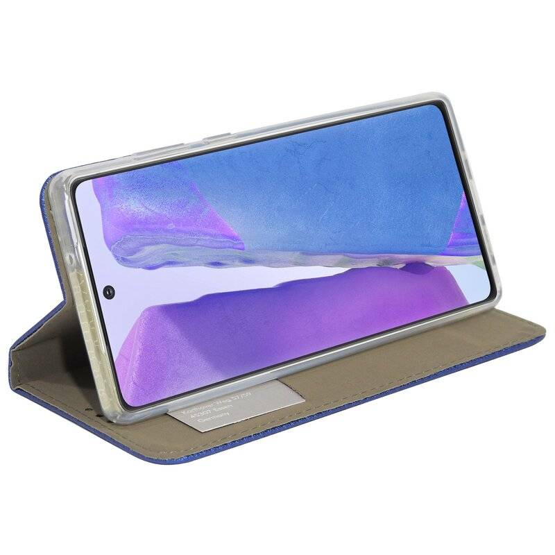 Buch Tasche Smart für SAMSUNG GALAXY NOTE 20 N980F Handy Hülle Etui Brieftasche Schutzhülle mit Standfunktion, Kartenfach Blau