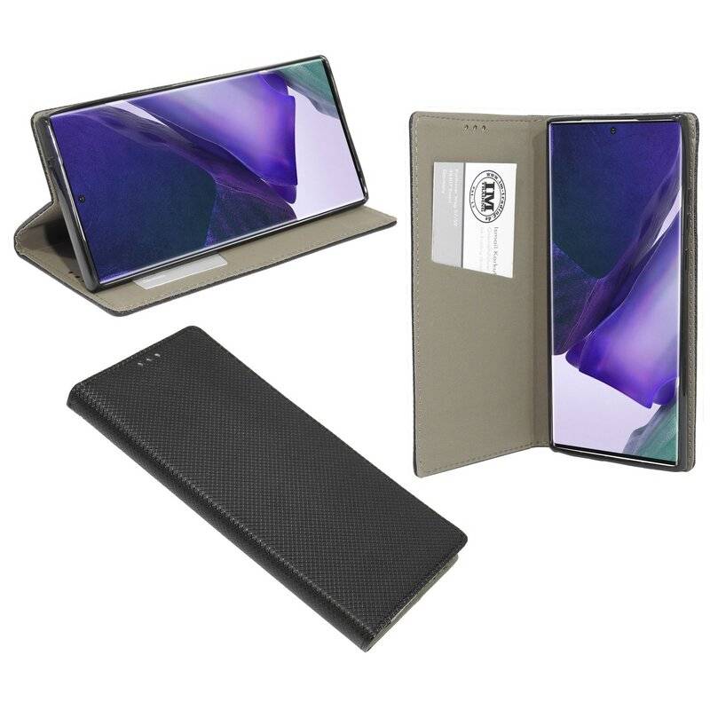 Buch Tasche "Smart" SAMSUNG GALAXY NOTE 20 ULTRA ( N985F ) Handy Hülle Brieftasche Schutzhülle Standfunktion Schwarz