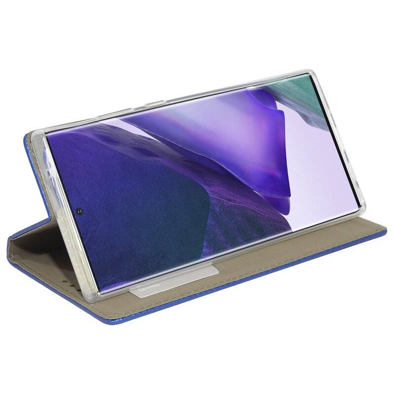 Buch Tasche "Smart" SAMSUNG GALAXY NOTE 20 ULTRA ( N985F ) Handy Hülle Brieftasche Schutzhülle mit Standfunktion Blau