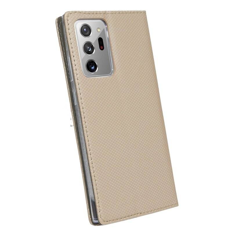 Buch Tasche "Smart" SAMSUNG GALAXY NOTE 20 ULTRA ( N985F ) Handy Hülle Brieftasche Schutzhülle mit Standfunktion Gold