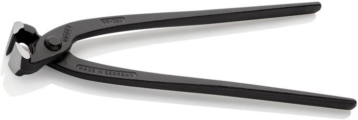 Nahaufnahme eines schwarzen Metallstabs oder Hebels mit dem Wort 