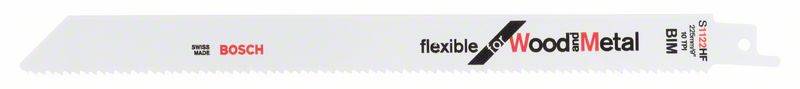 Bosch Sbelsgeblatt S 1122 HF, Flexible for Wood and Metal, 25er-Pack