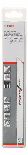 Bosch Sbelsgeblatt S 1122 HF, Flexible for Wood and Metal, 25er-Pack