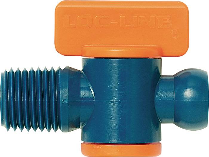 Absperrventil Gr.1/4 Zoll m.AG Btl.m.2 St.LOC-LINE