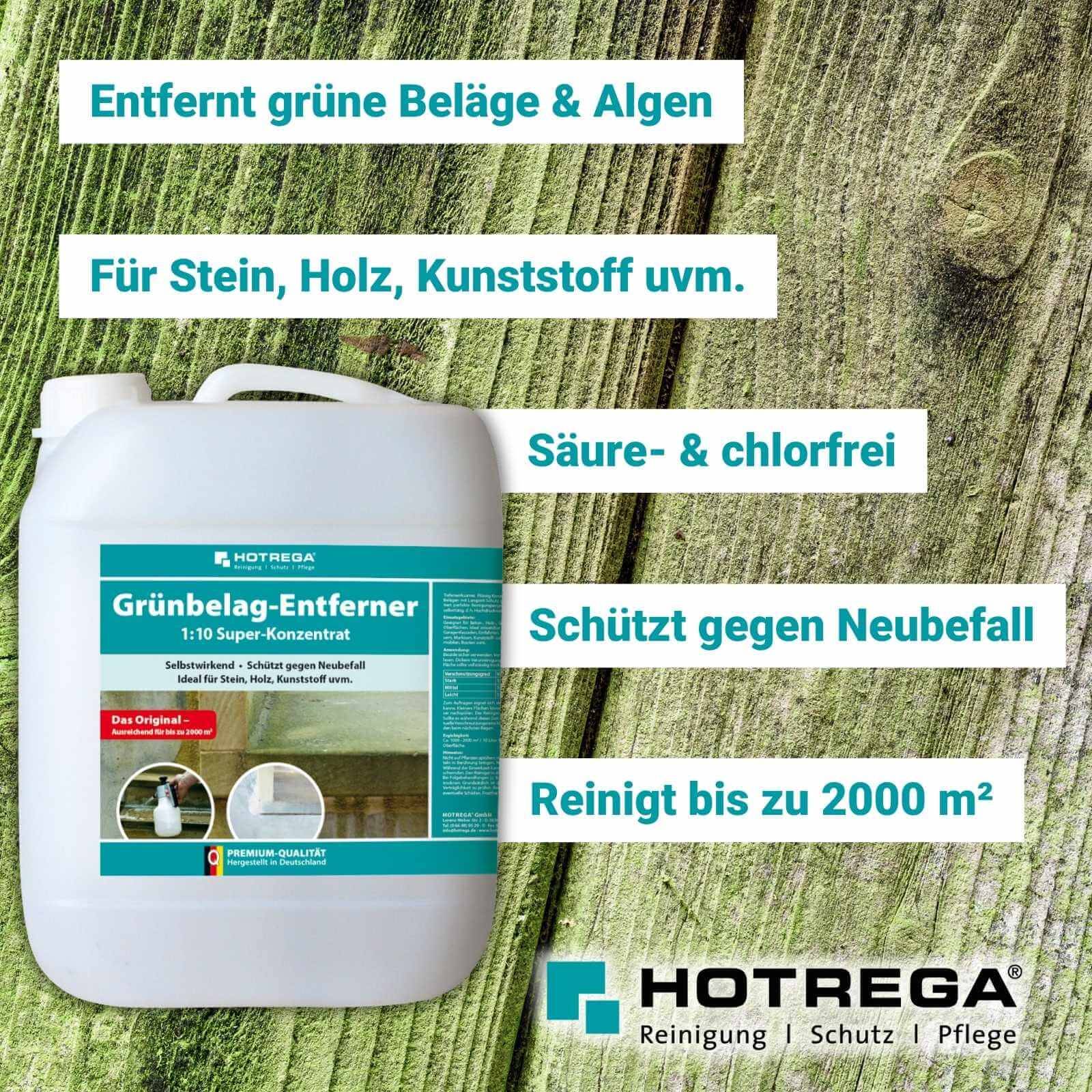 HOTREGA Grünbelagentferner Super Konzentrat Großgebinde - Inhalt:10 Liter